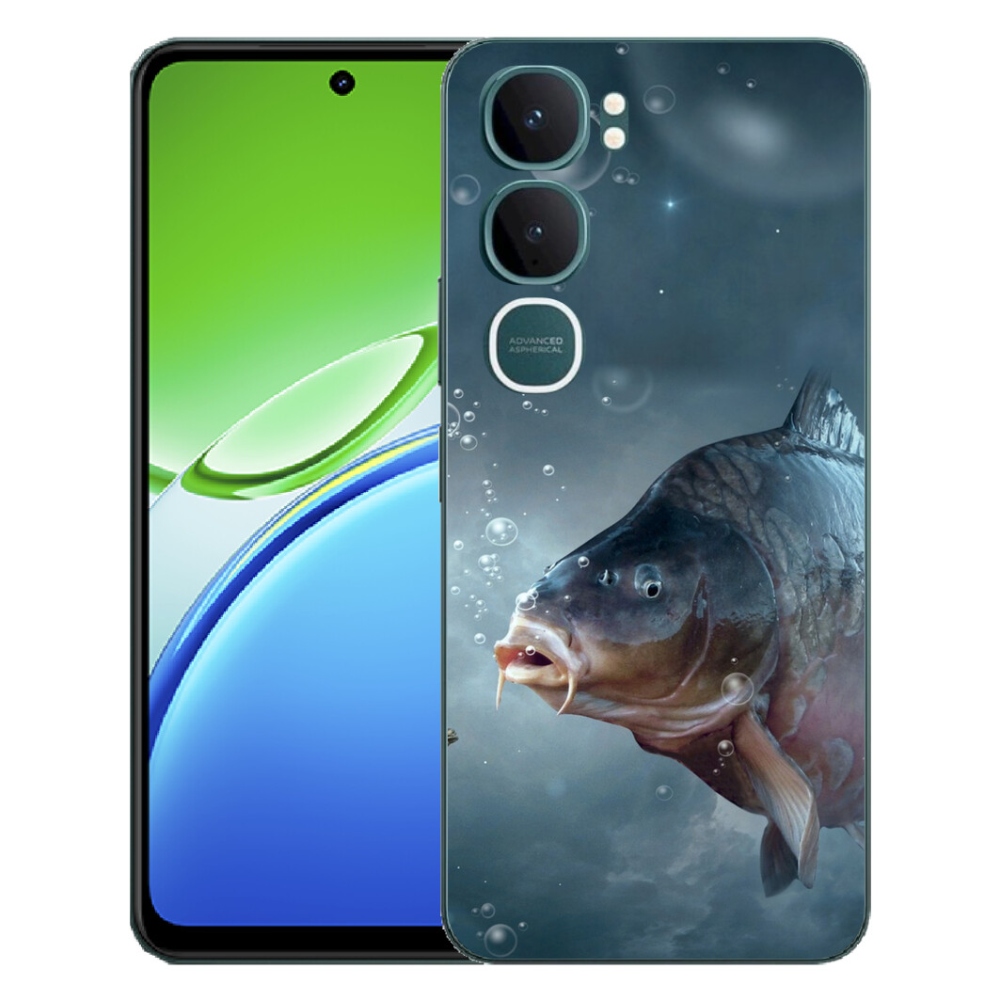 Gelový kryt mmCase na Vivo Y21d - kapr a bublinky