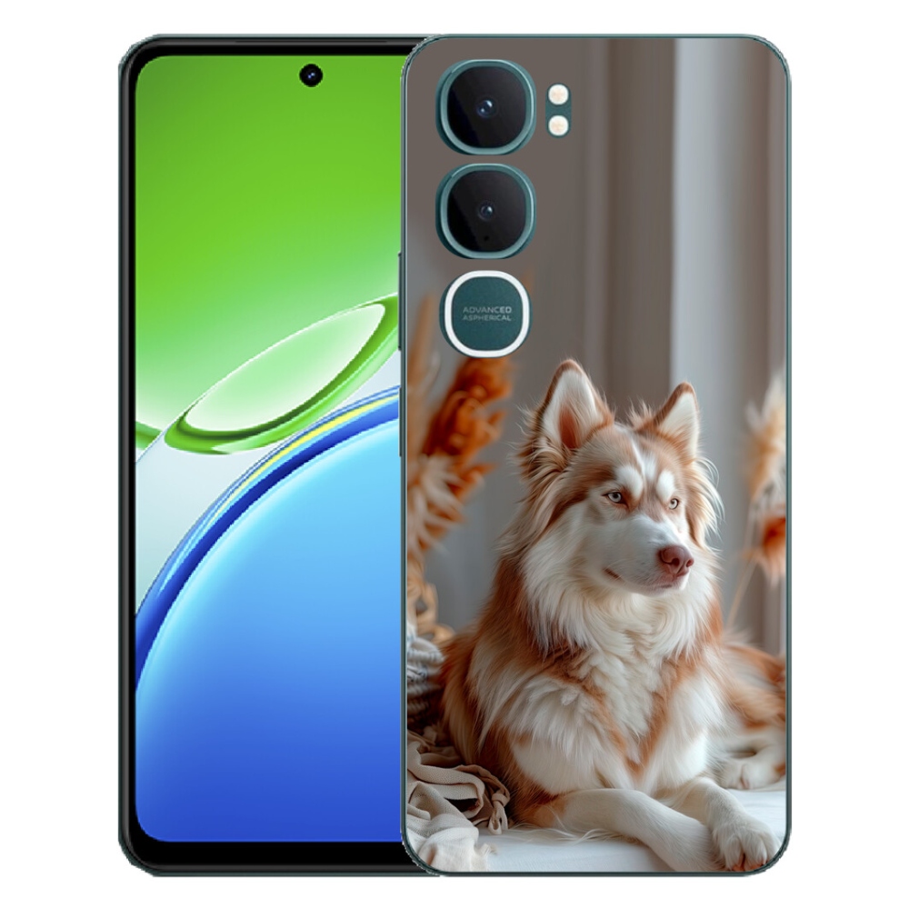 Gelový kryt mmCase na Vivo Y21d - klidný sibiřský husky