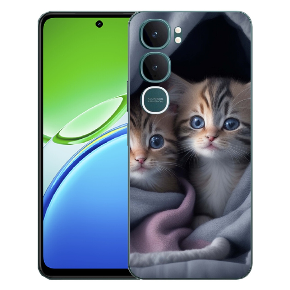 Gelový kryt mmCase na Vivo Y21d - kočičí duo 2