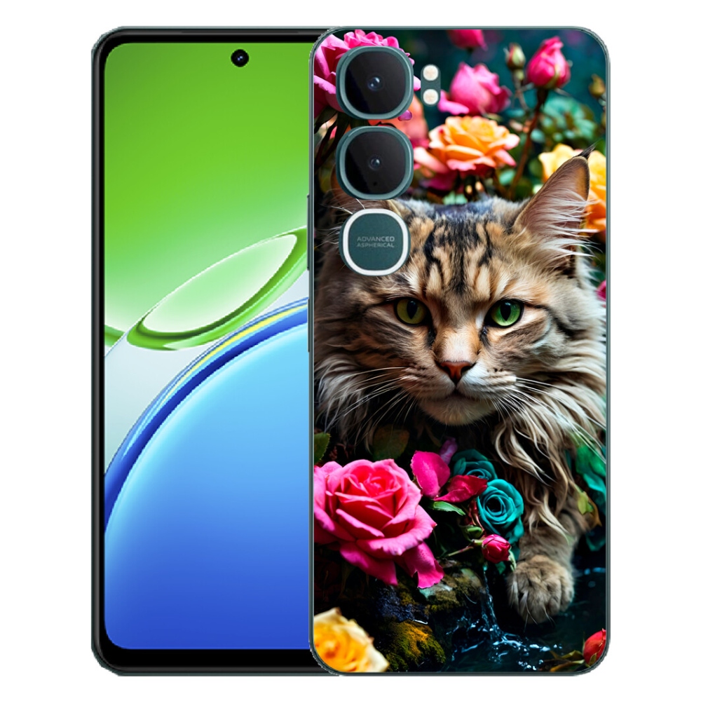 Gelový kryt mmCase na Vivo Y21d - kočíčí pohled 2