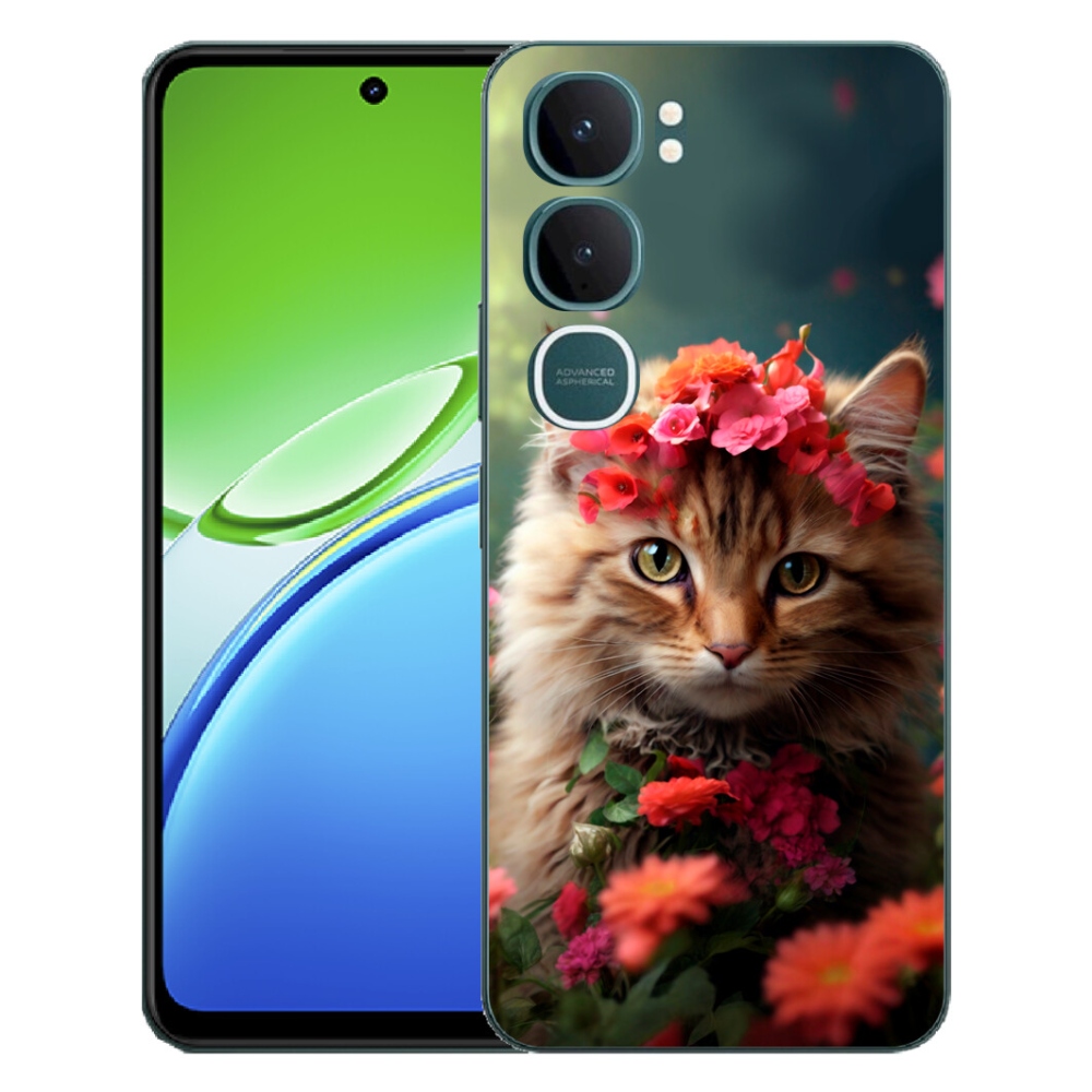 Gelový kryt mmCase na Vivo Y21d - kočíčí princezna