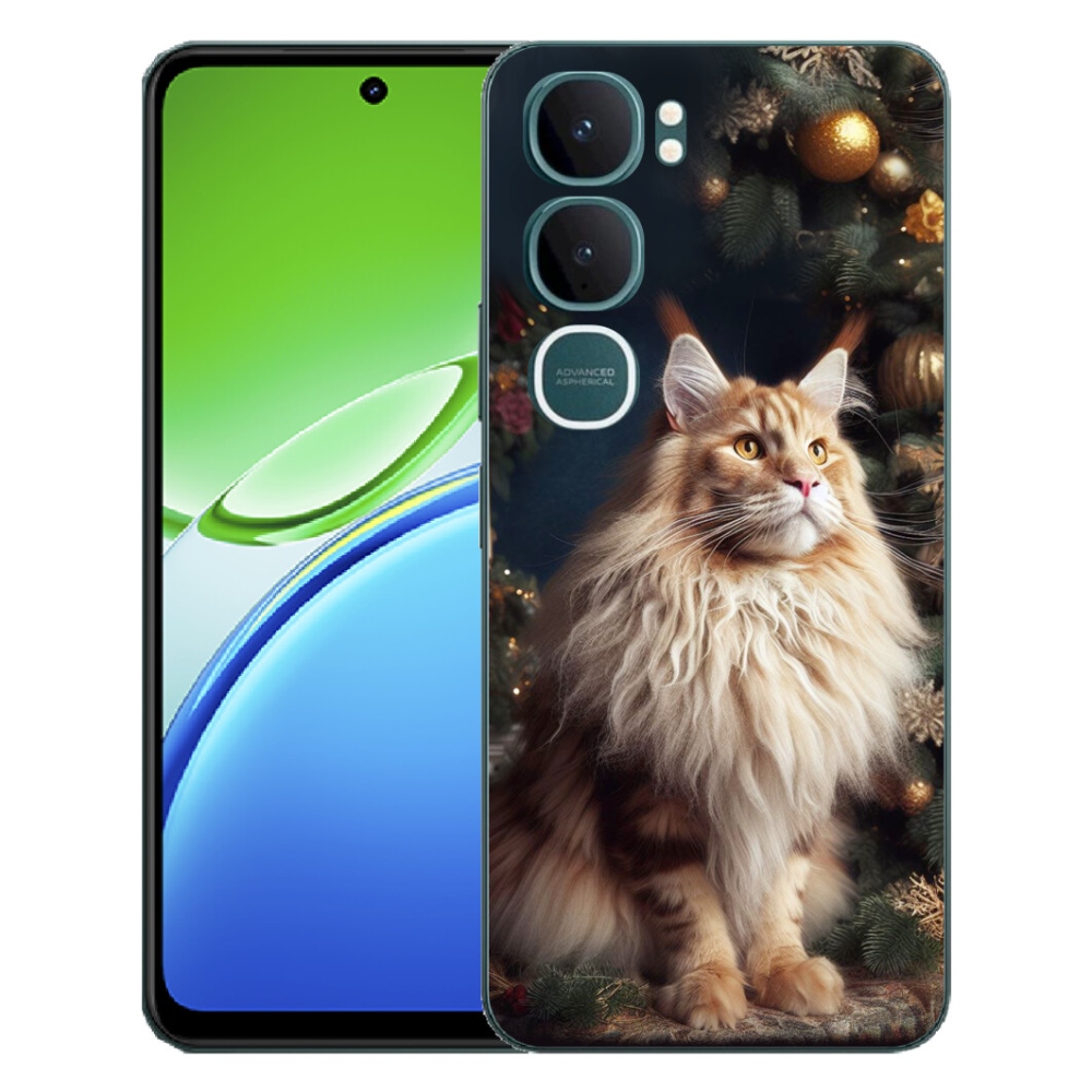 Gelový kryt mmCase na Vivo Y21d - kočka u stromku