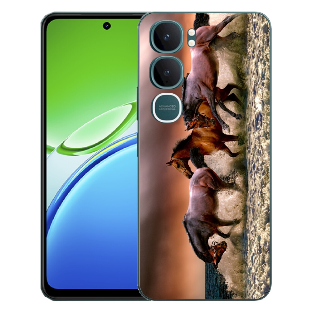 Gelový kryt mmCase na Vivo Y21d - koně 1