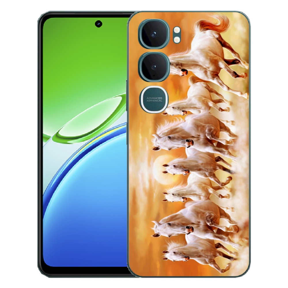 Gelový kryt mmCase na Vivo Y21d - koně 2