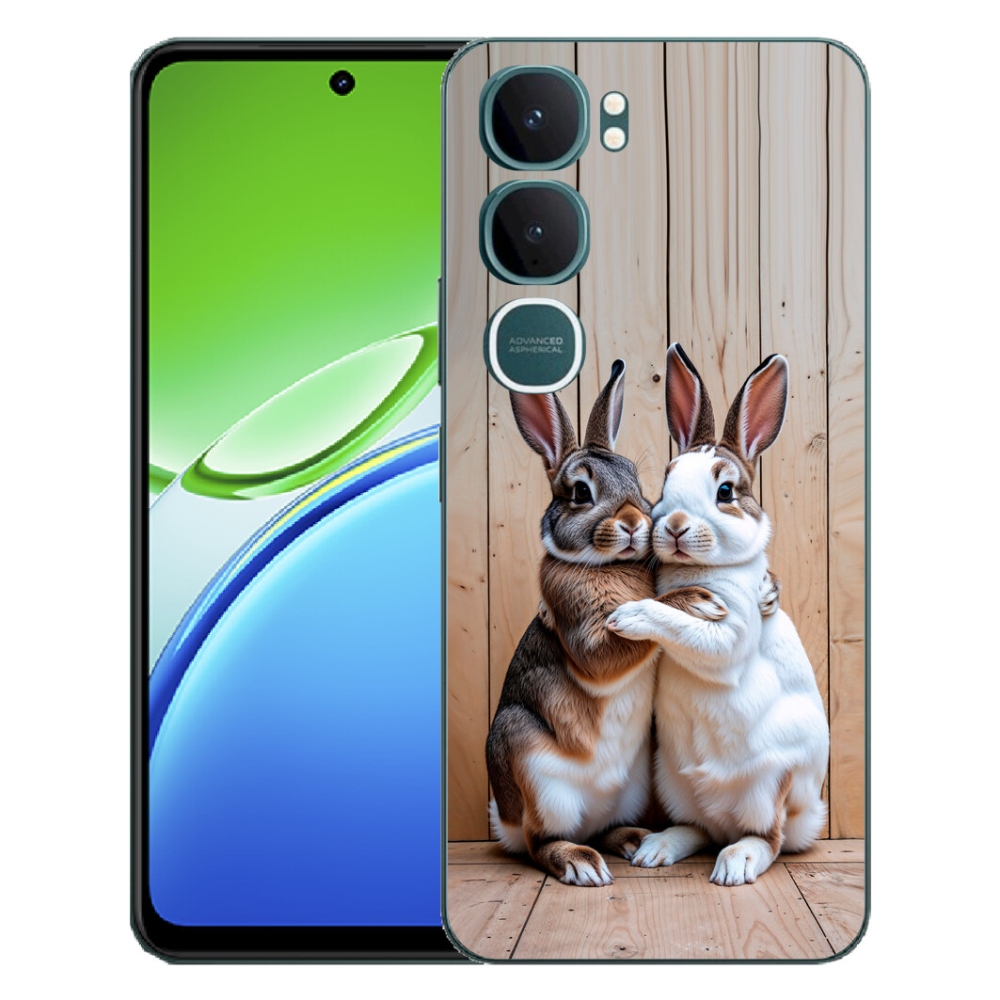 Gelový kryt mmCase na Vivo Y21d - králičí pár
