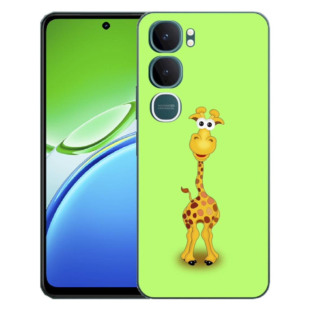 Gelový kryt mmCase na Vivo Y21d - kreslená žirafa