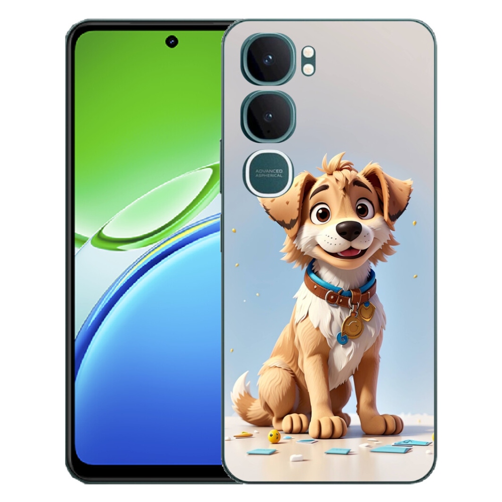Gelový kryt mmCase na Vivo Y21d - kreslené štěně