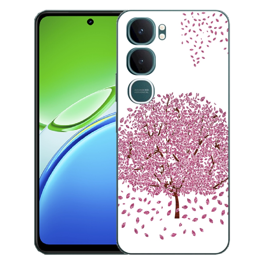 Gelový kryt mmCase na Vivo Y21d - kreslený strom s listy