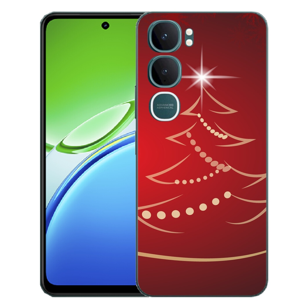 Gelový kryt mmCase na Vivo Y21d - kreslený vánoční stromek