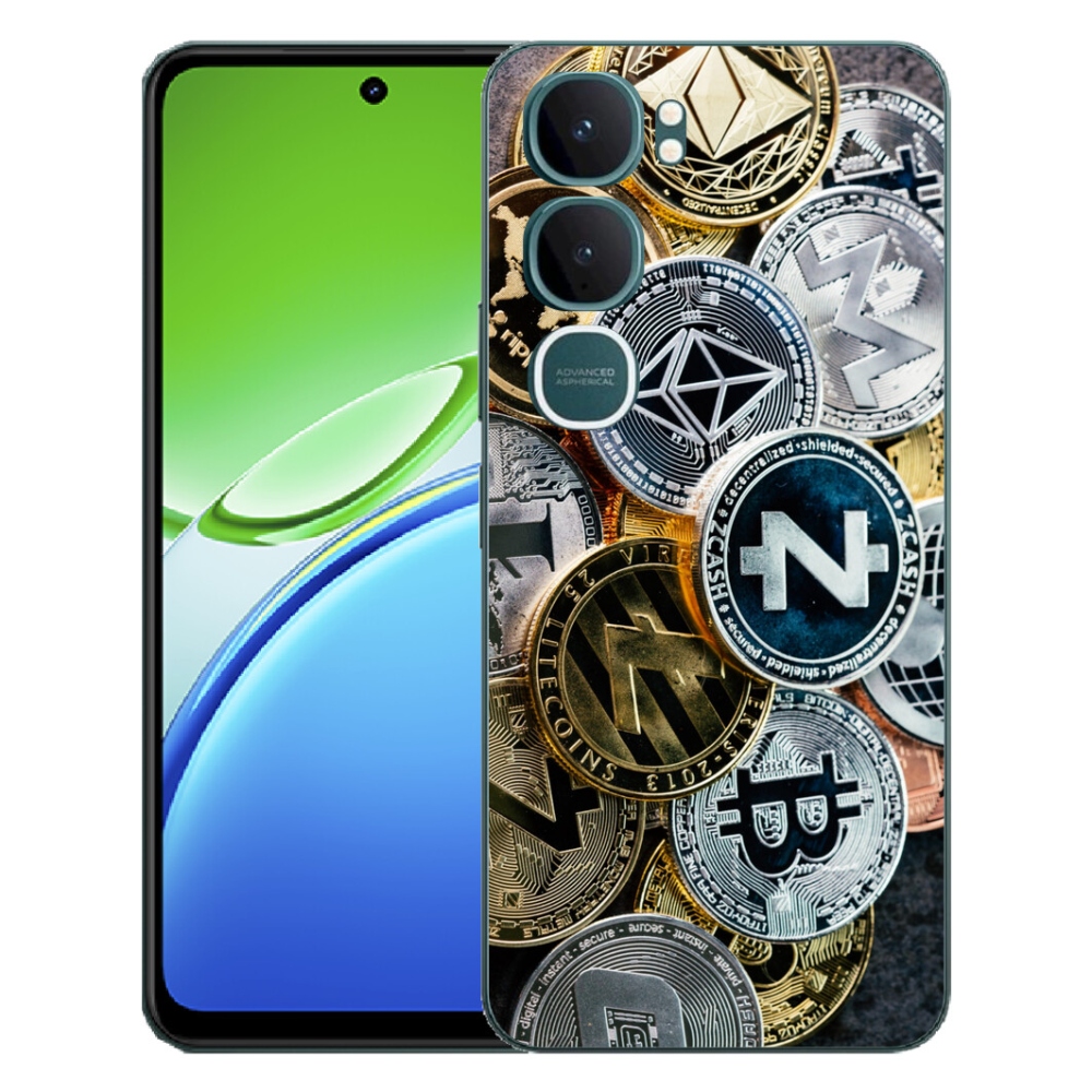 Gelový kryt mmCase na Vivo Y21d - kryptoměny
