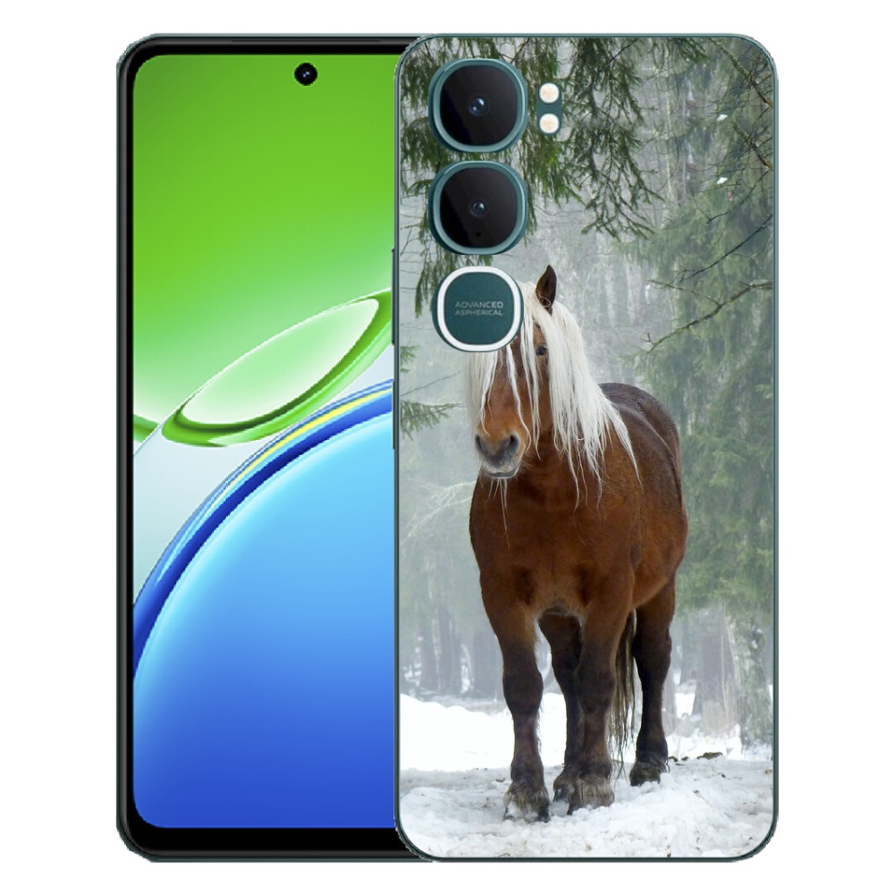 Gelový kryt mmCase na Vivo Y21d - kůň v lese