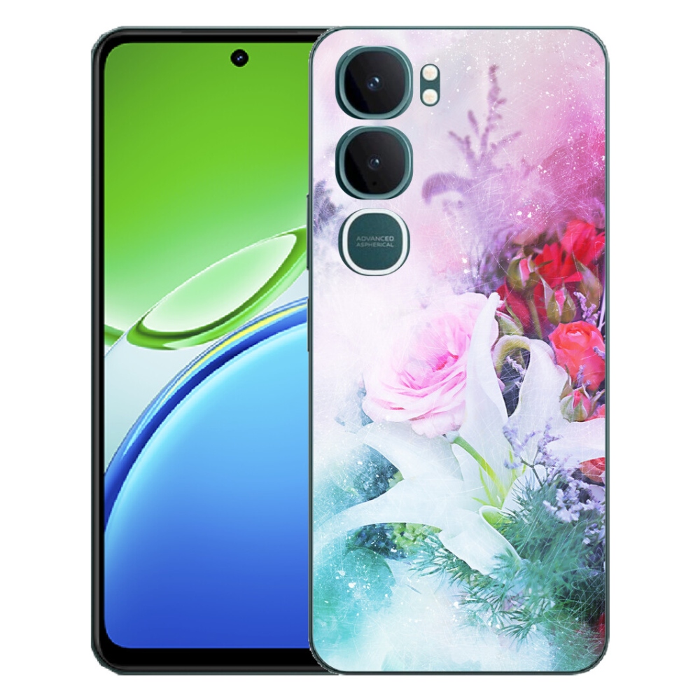 Gelový kryt mmCase na Vivo Y21d - květiny 4