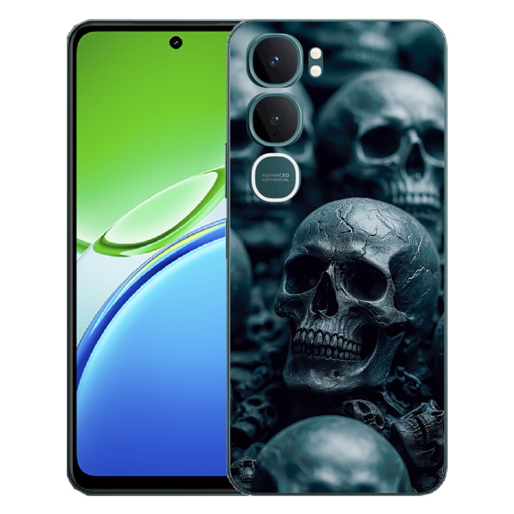 Gelový kryt mmCase na Vivo Y21d - lebka 2