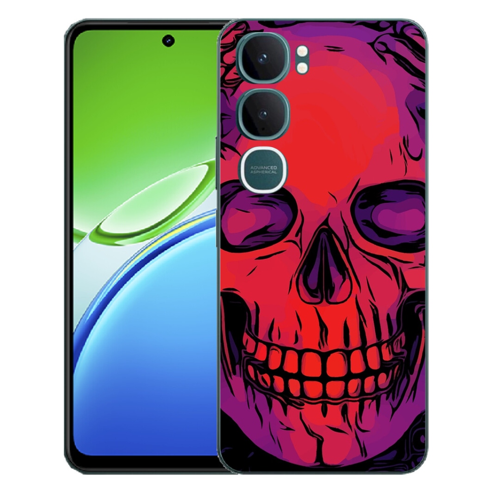 Gelový kryt mmCase na Vivo Y21d - lebka
