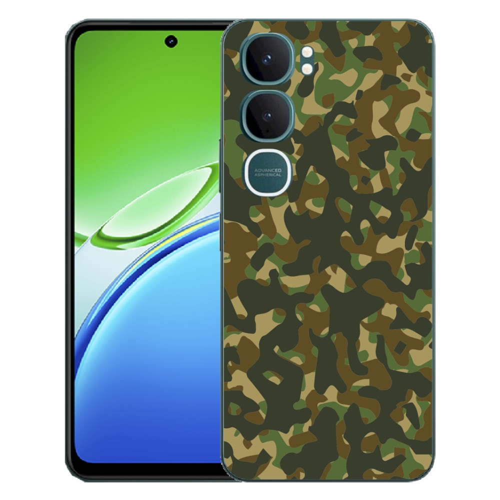 Gelový kryt mmCase na Vivo Y21d - maskáčový vzor 1