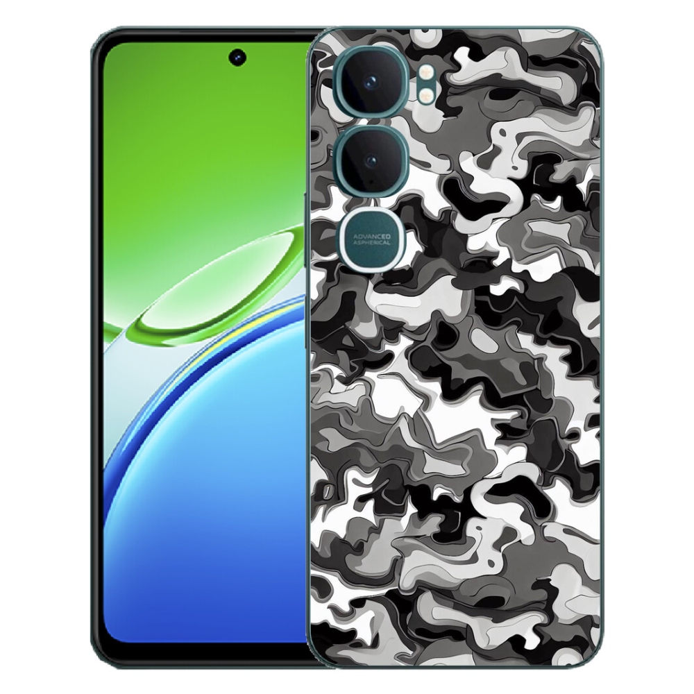 Gelový kryt mmCase na Vivo Y21d - maskáčový vzor 3