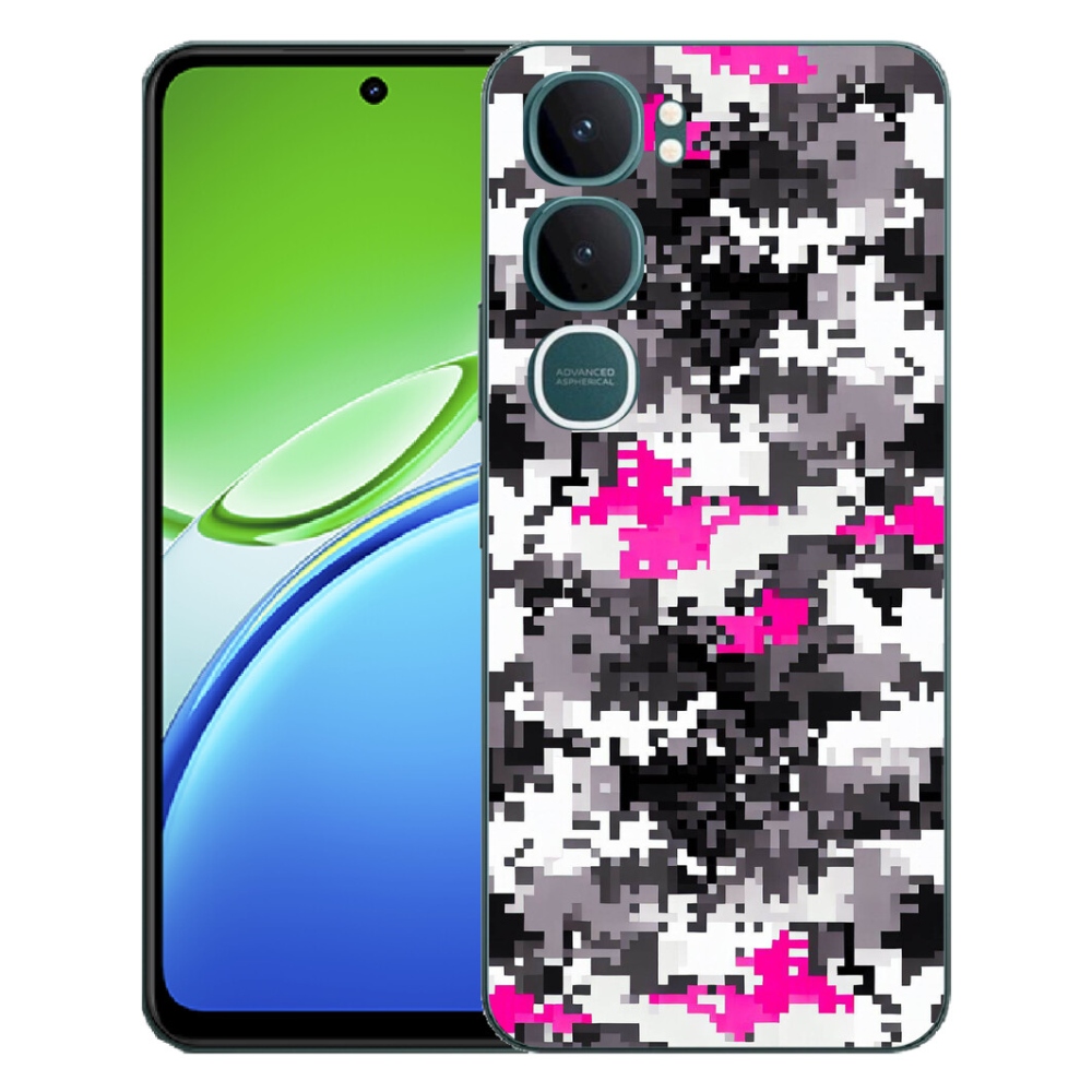 Gelový kryt mmCase na Vivo Y21d - maskáčový vzor 4