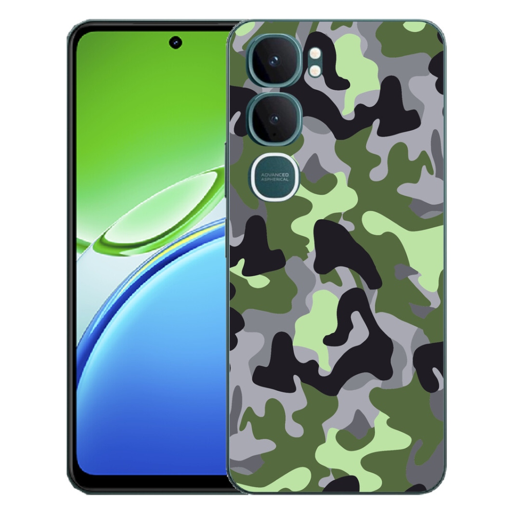 Gelový kryt mmCase na Vivo Y21d - maskáčový vzor 7