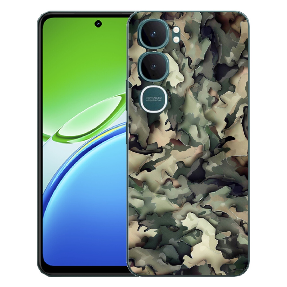 Gelový kryt mmCase na Vivo Y21d - maskáčový vzor 9