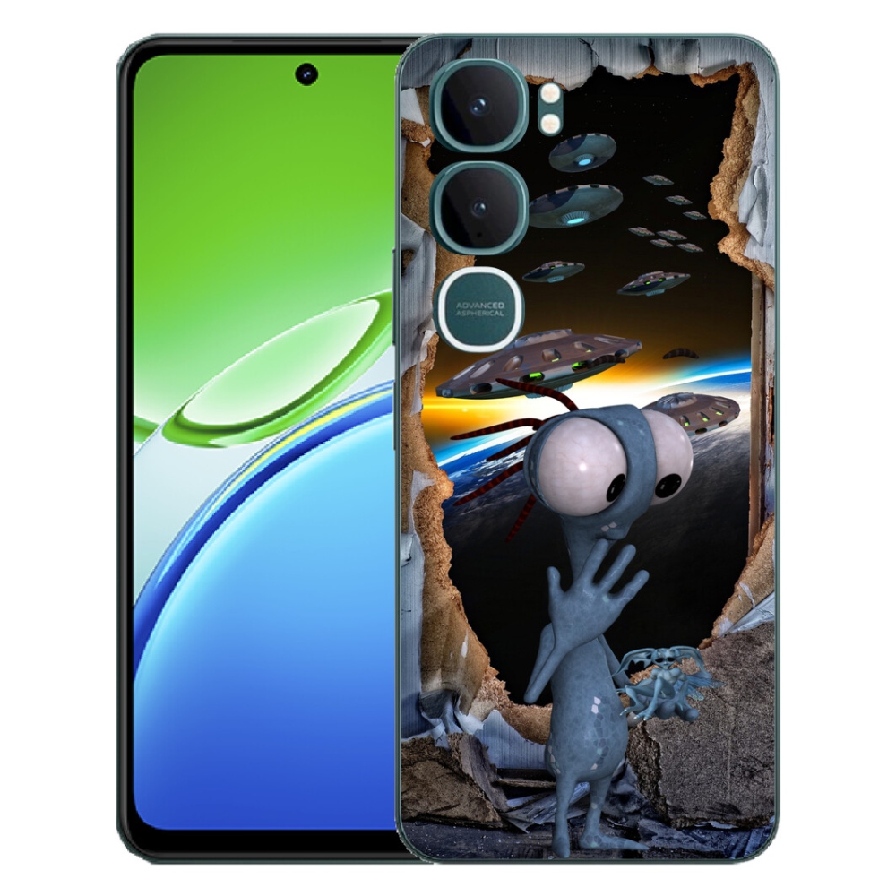 Gelový kryt mmCase na Vivo Y21d - mimozemšťan