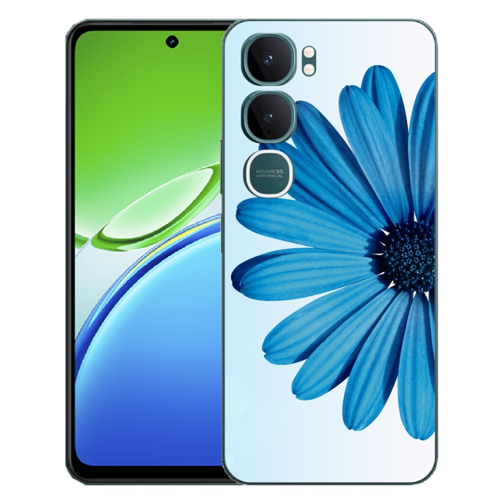 Gelový kryt mmCase na Vivo Y21d - modrá kopretina