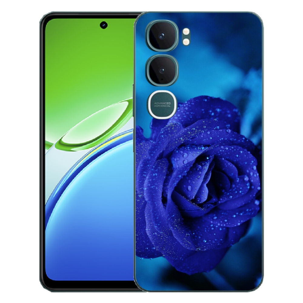 Gelový kryt mmCase na Vivo Y21d - modrá růže