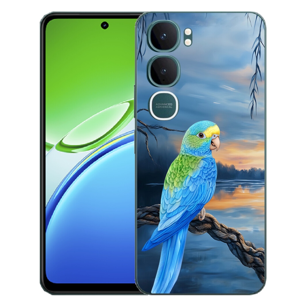 Gelový kryt mmCase na Vivo Y21d - modrý papoušek