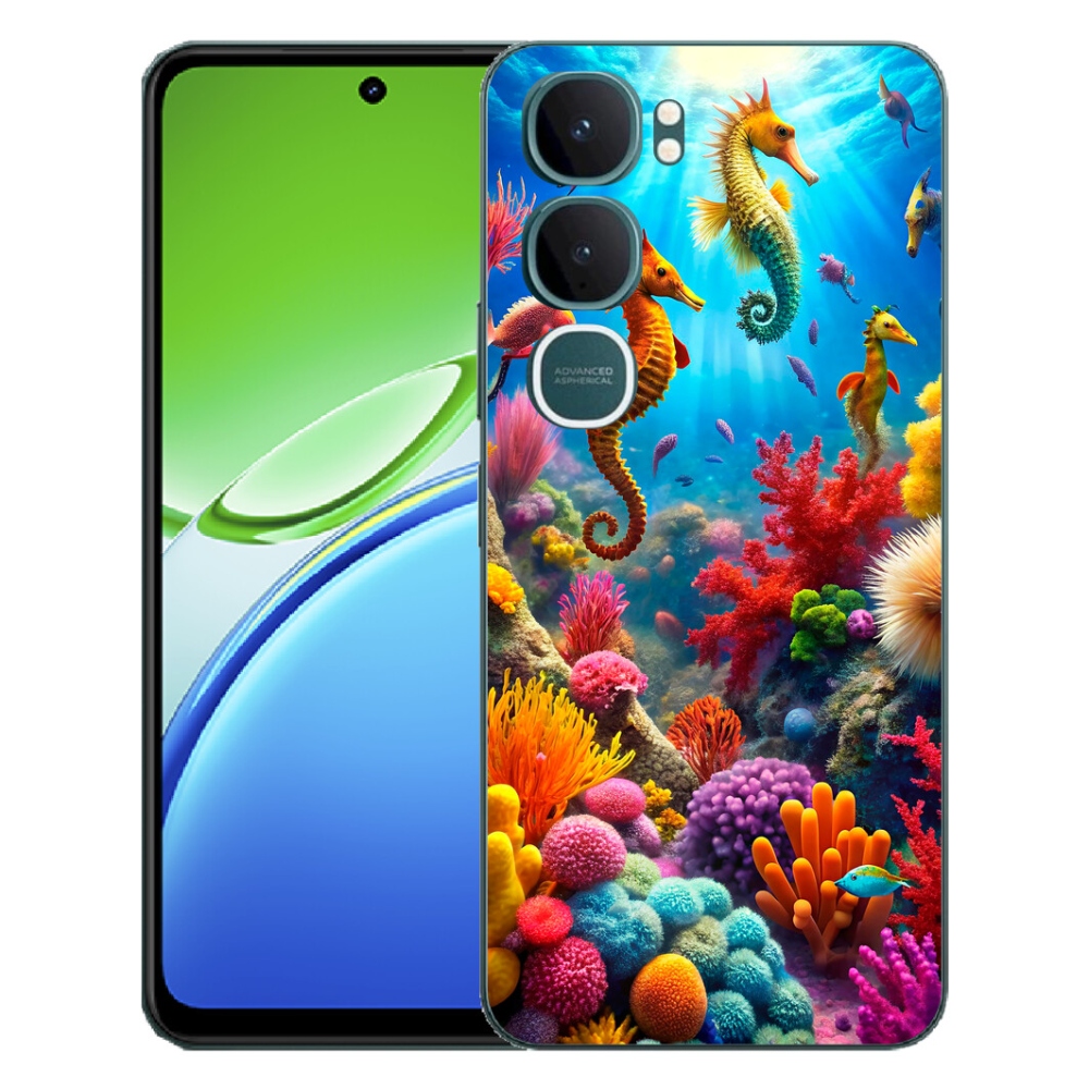 Gelový kryt mmCase na Vivo Y21d - mořský svět 3