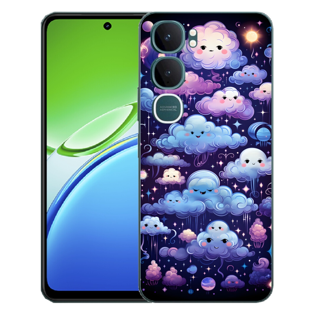 Gelový kryt mmCase na Vivo Y21d - mráčky