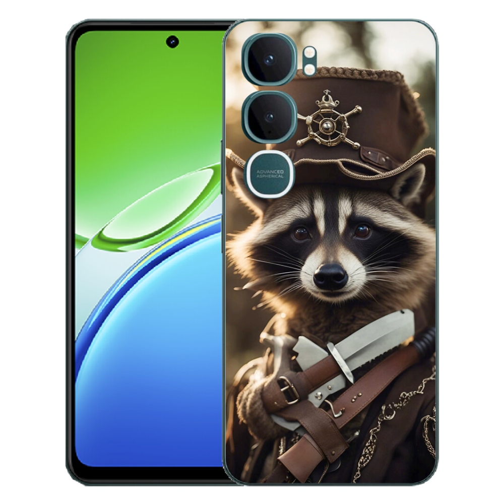 Gelový kryt mmCase na Vivo Y21d - mýval v uniformě