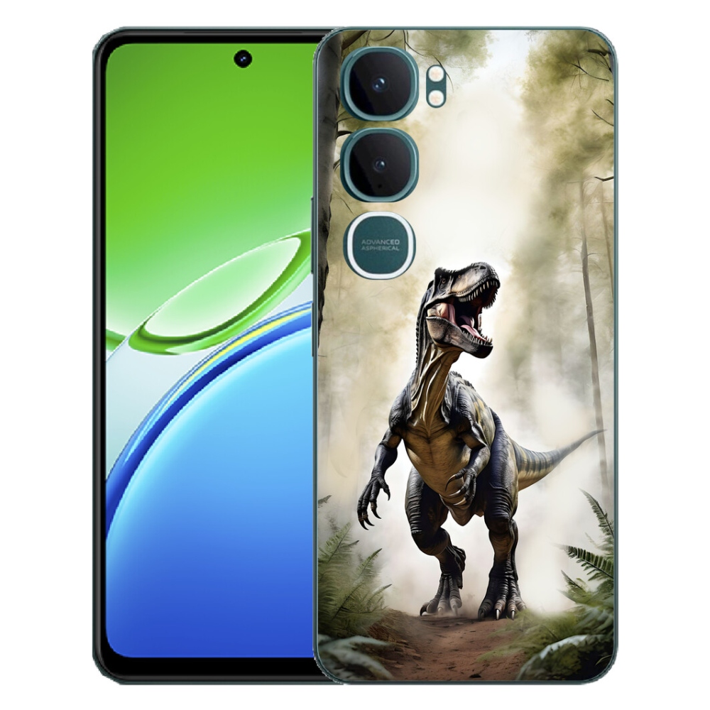 Gelový kryt mmCase na Vivo Y21d - naštvaný T-Rex