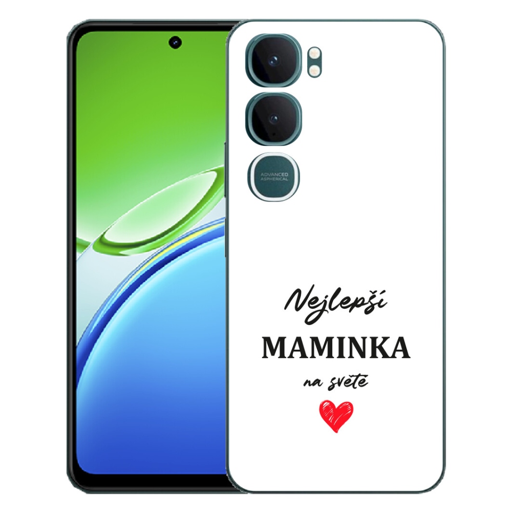 Gelový kryt mmCase na Vivo Y21d - nejlepší maminka 1 bílé pozadí