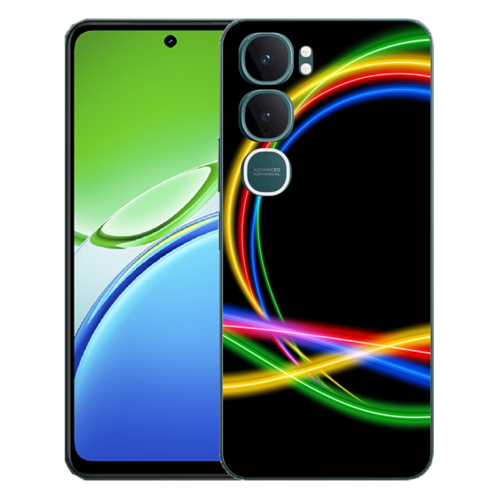 Gelový kryt mmCase na Vivo Y21d - neonové kruhy