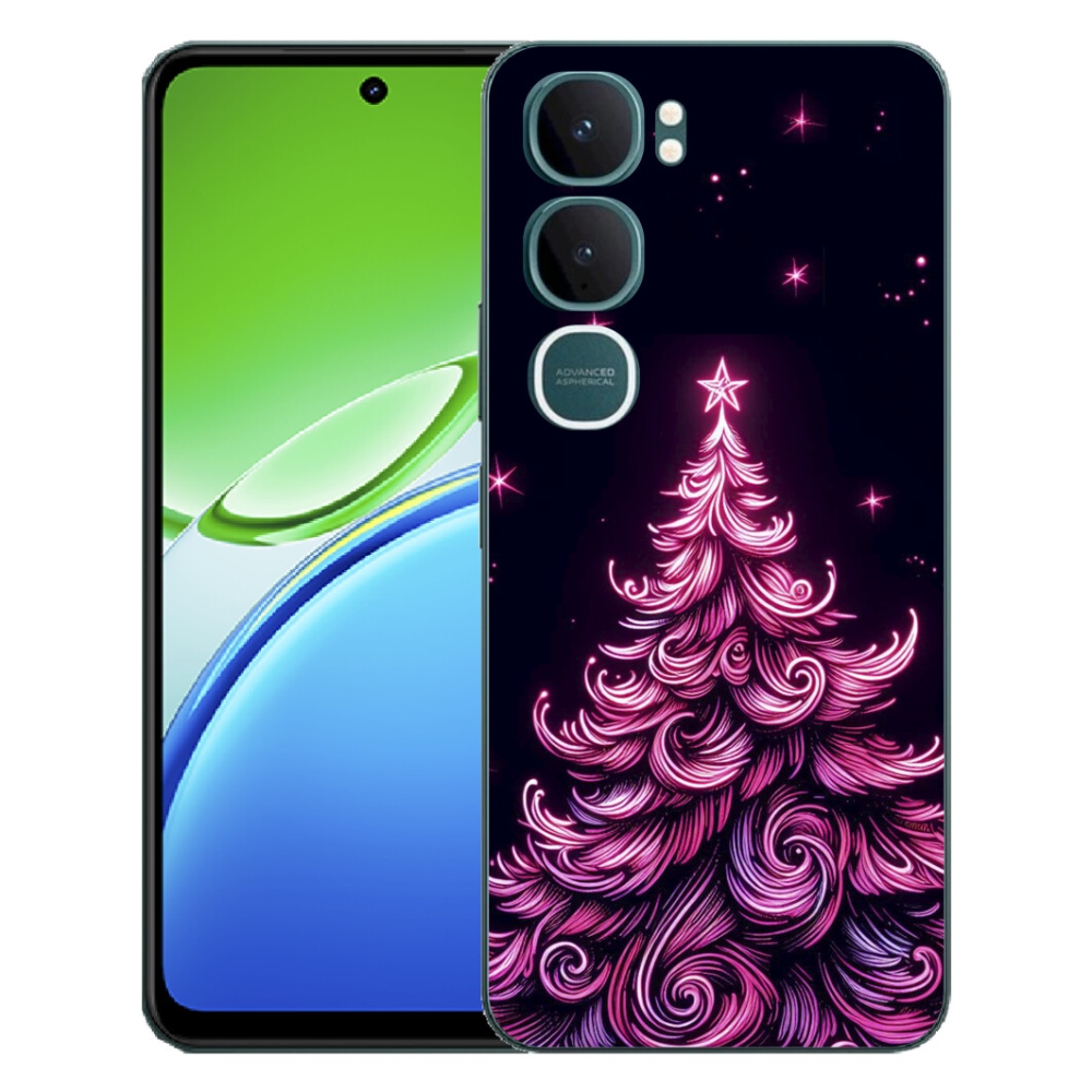 Gelový kryt mmCase na Vivo Y21d - neonový vánoční stromek 2