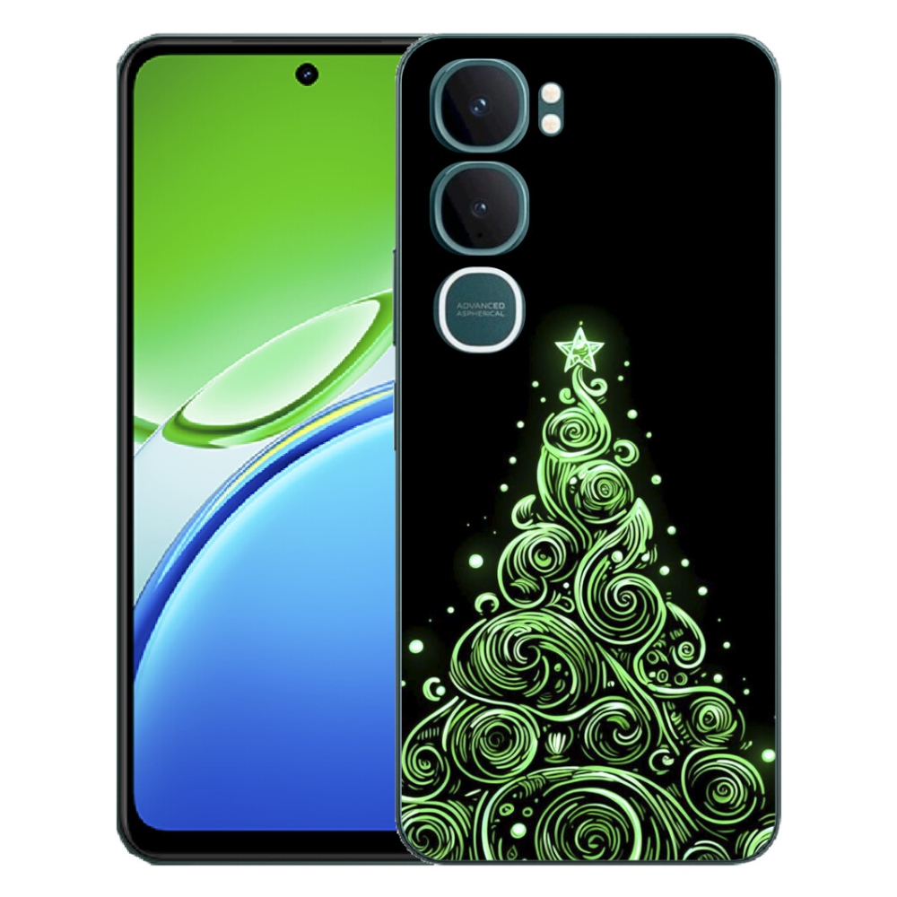 Gelový kryt mmCase na Vivo Y21d - neonový vánoční stromek 3