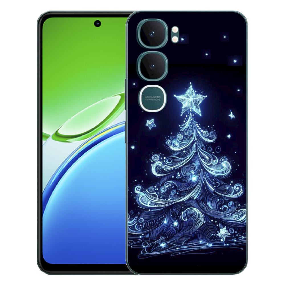 Gelový kryt mmCase na Vivo Y21d - neonový vánoční stromek 4