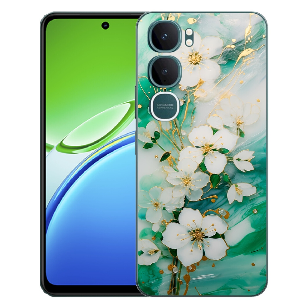 Gelový kryt mmCase na Vivo Y21d - něžné květy