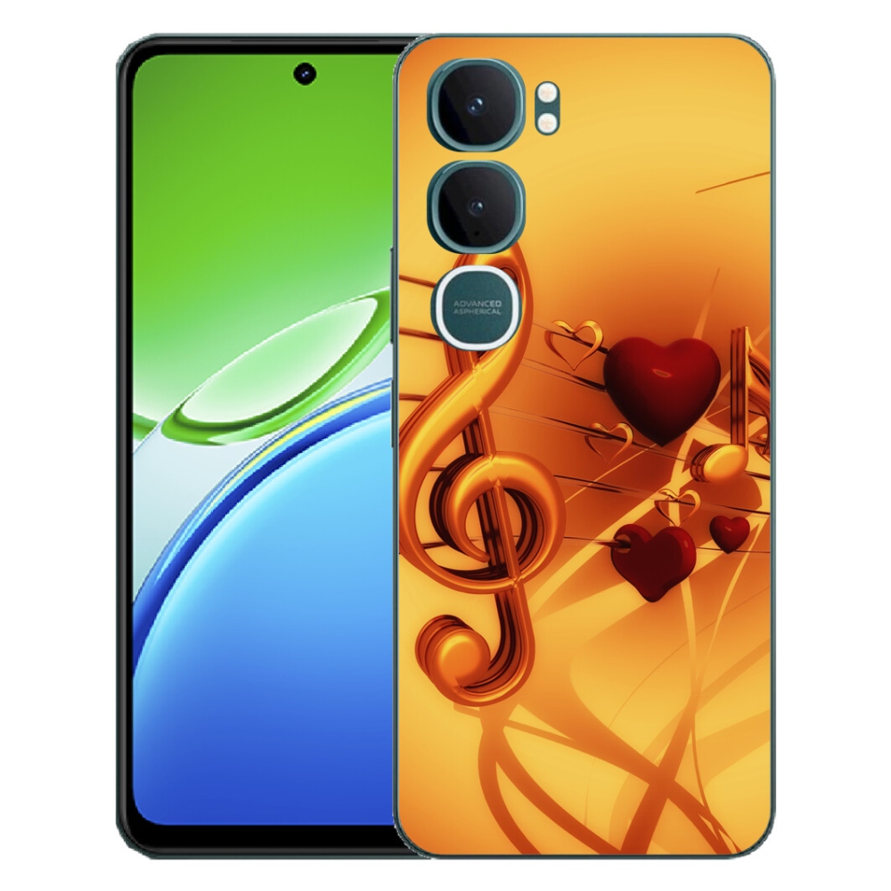 Gelový kryt mmCase na Vivo Y21d - noty