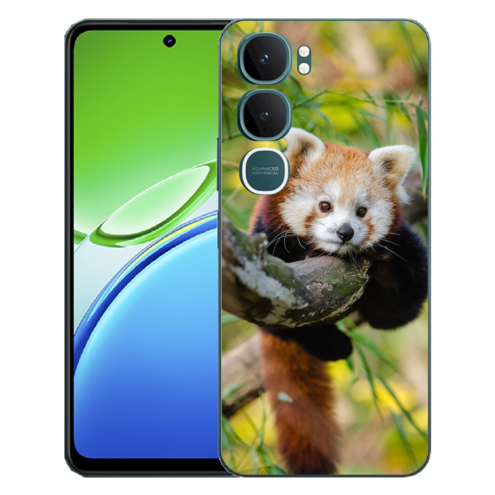 Gelový kryt mmCase na Vivo Y21d - panda červená
