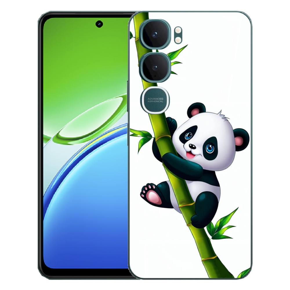 Gelový kryt mmCase na Vivo Y21d - panda na bambusu