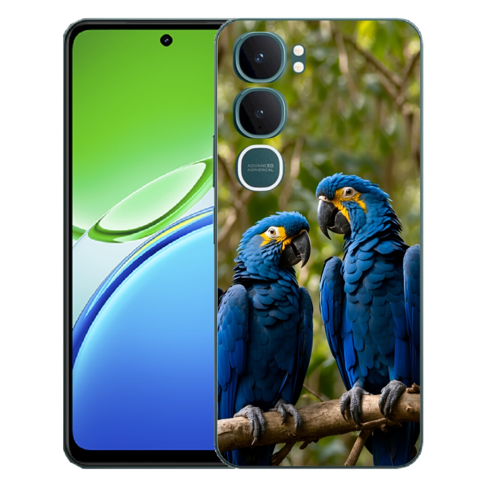 Gelový kryt mmCase na Vivo Y21d - papouščí duo
