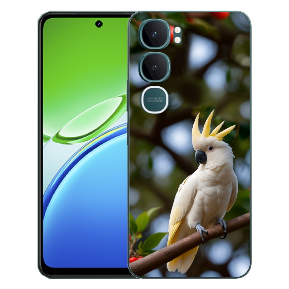 Gelový kryt mmCase na Vivo Y21d - papoušek kakadu 3