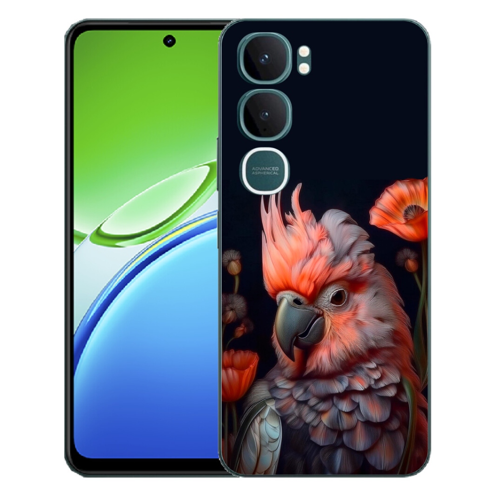 Gelový kryt mmCase na Vivo Y21d - papoušek kakadu v barvách