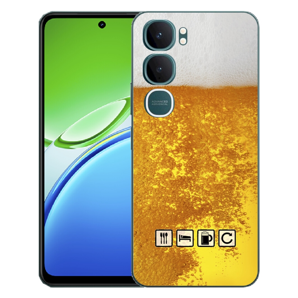Gelový kryt mmCase na Vivo Y21d - pivní motiv 3