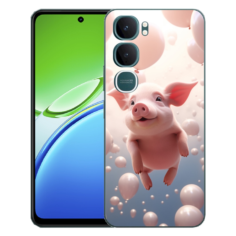 Gelový kryt mmCase na Vivo Y21d - prasátko s balónky