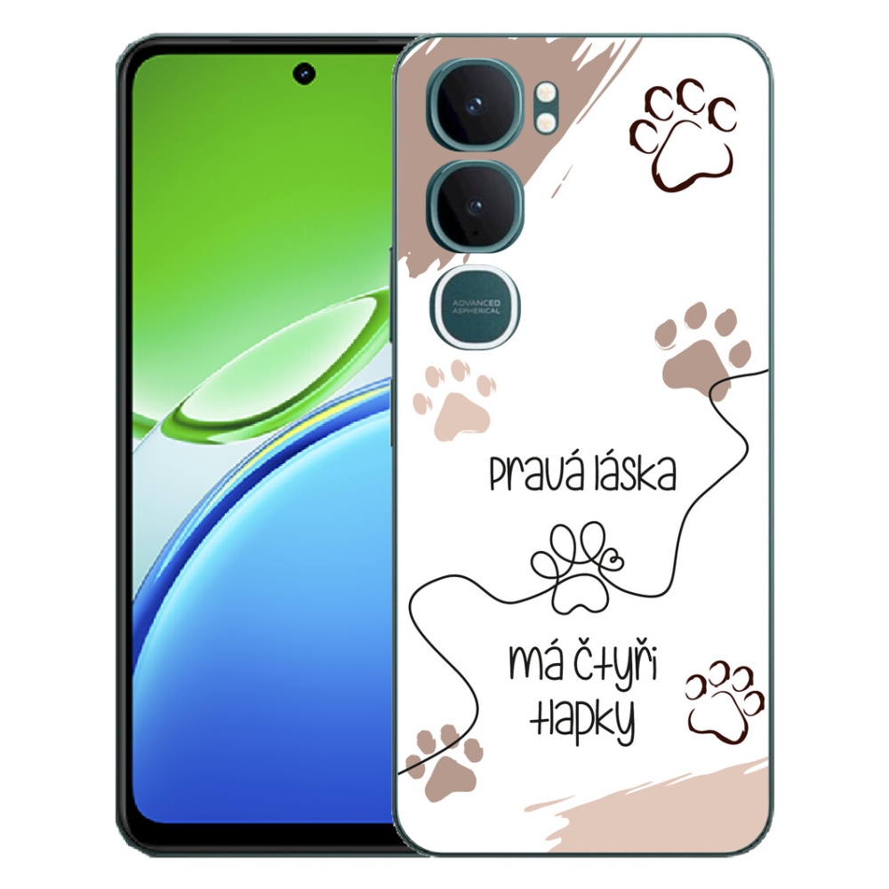Gelový kryt mmCase na Vivo Y21d - psí motiv 1 bílé pozadí