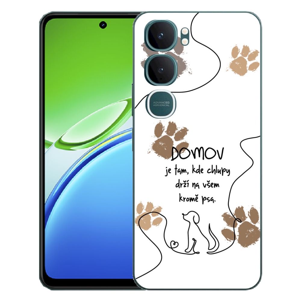 Gelový kryt mmCase na Vivo Y21d - psí motiv bílé pozadí