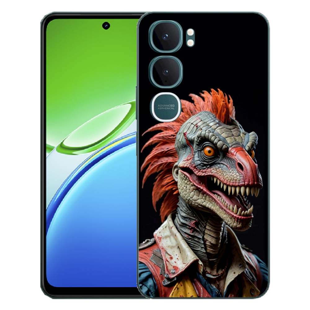 Gelový kryt mmCase na Vivo Y21d - punk dinosaurus