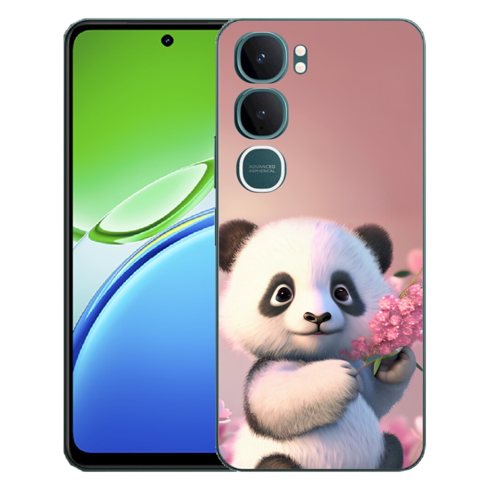 Gelový kryt mmCase na Vivo Y21d - roztomilá panda