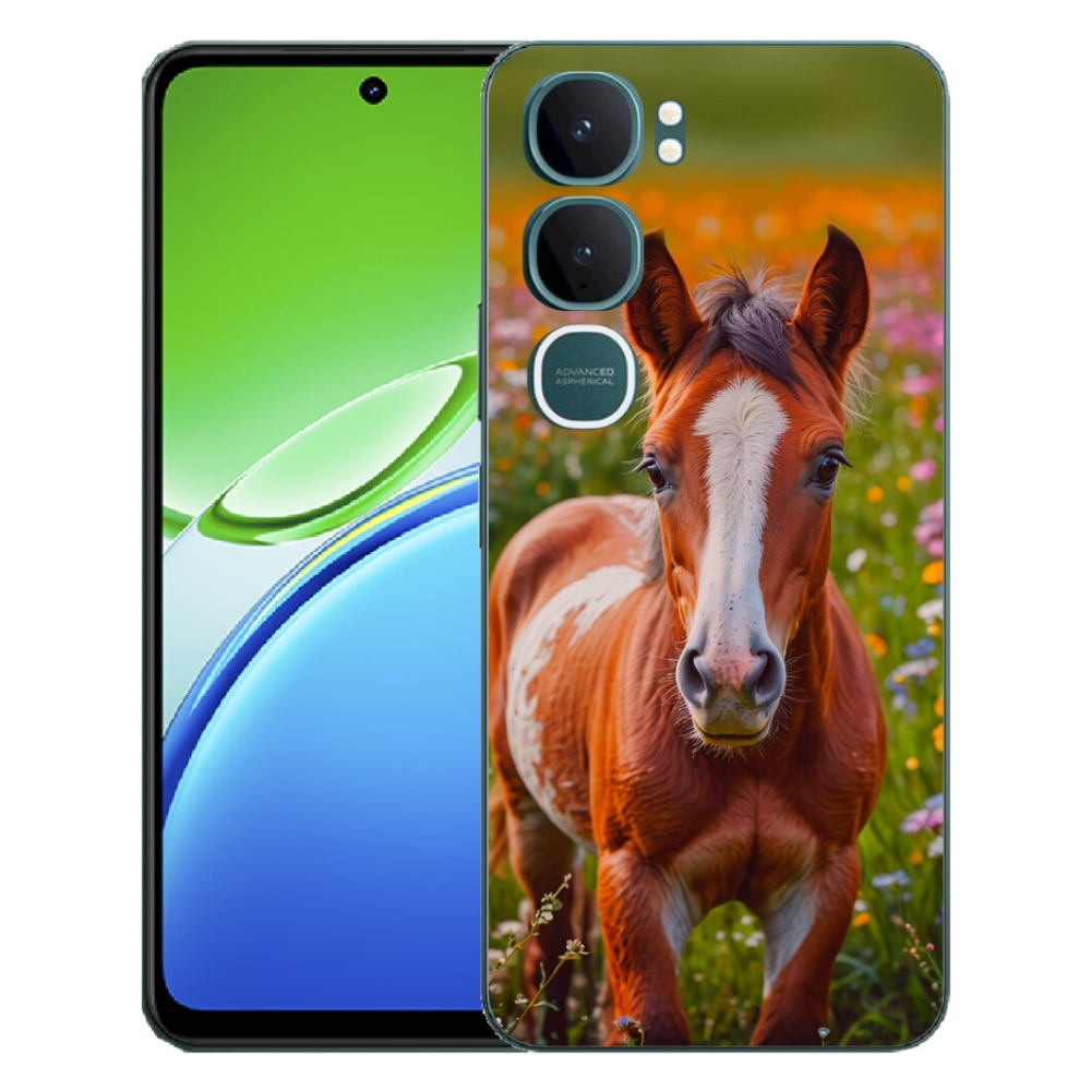 Gelový kryt mmCase na Vivo Y21d - roztomilé hříbě